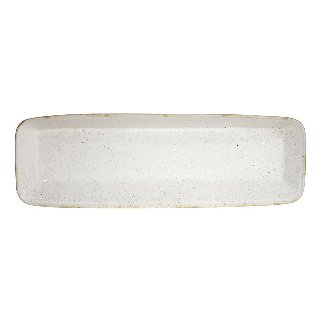 Churchill Stonecast Hints rechthoekige ovenschalen wit 160 x 530mm (2 stuks)