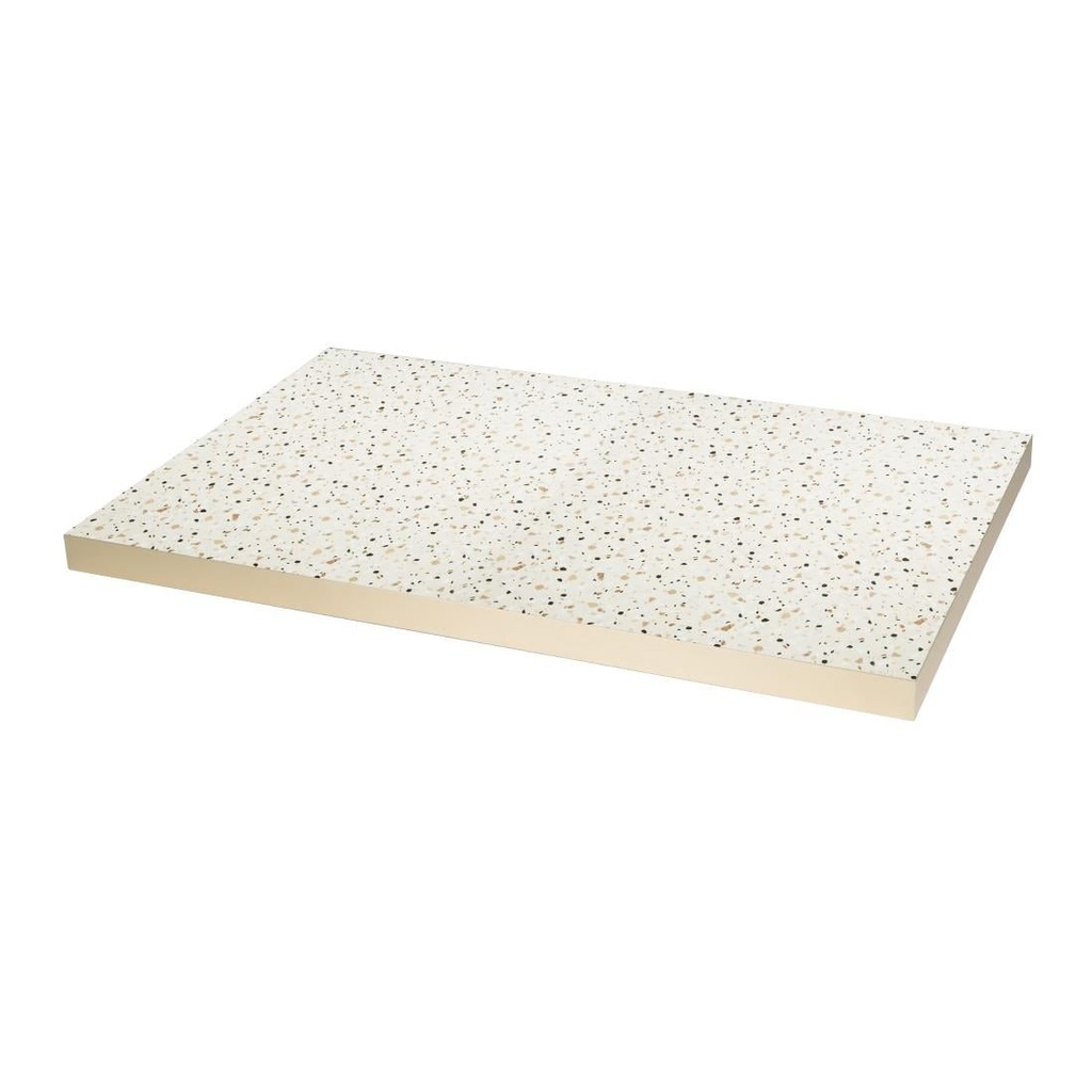 Bolero Rechthoekig Tafelblad In Terrazzostijl, 1100x700mm