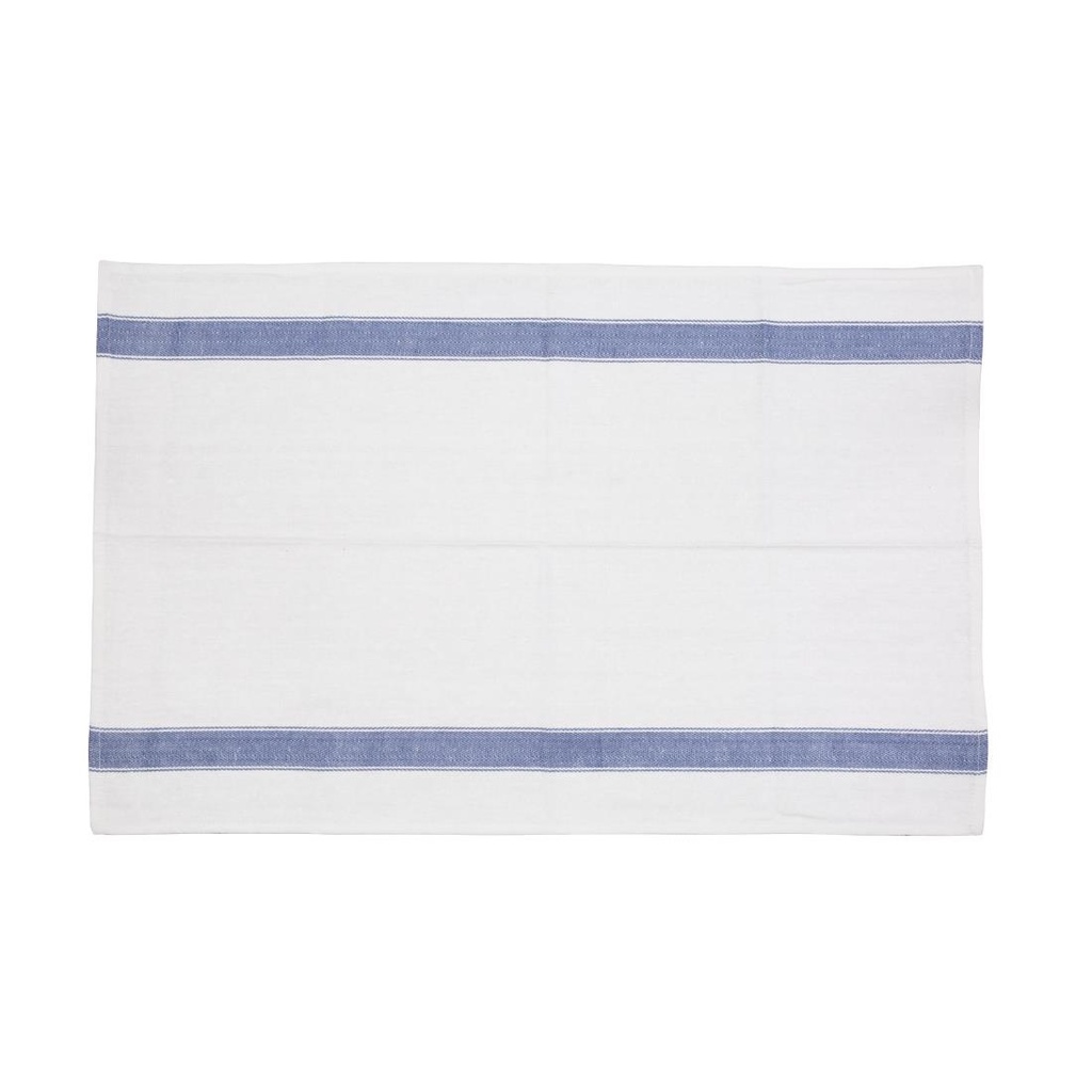Vogue zware kwaliteit polykatoen theedoek blauw 76 x 51cm