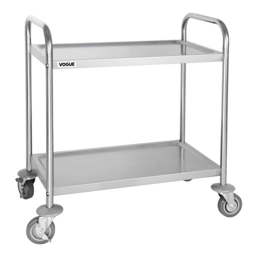 Vogue RVS serveerwagen 2 plateaus S - 82,5(h) x 71(b)cm