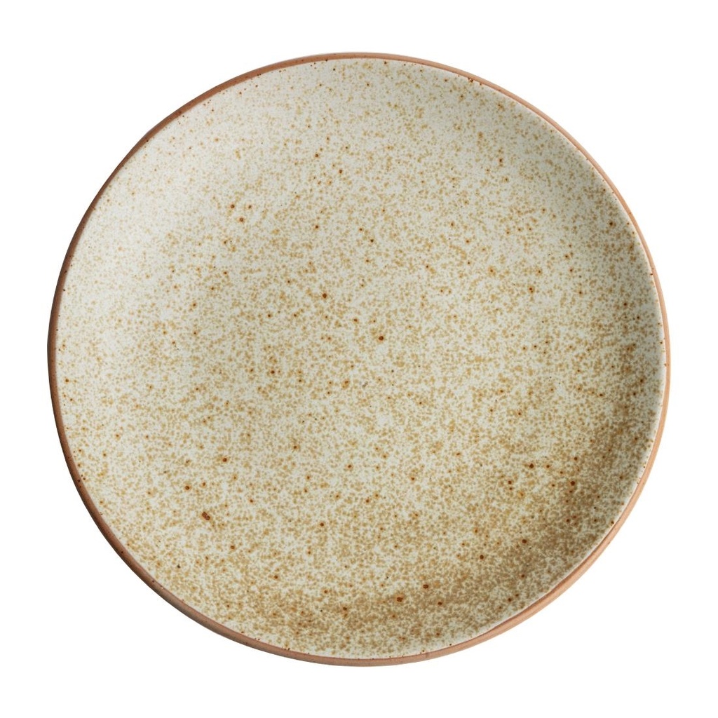 Olympia Canvas gewelfde borden crème 27cm (6 stuks)