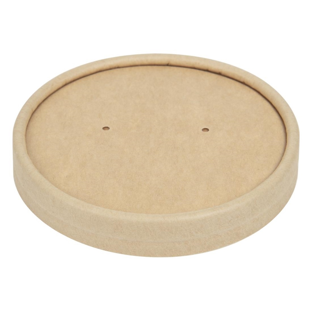 Colpac deksels voor magnetronbestendige kraft soepkommen recyclebaar 225ml en 350ml (500 stuks)