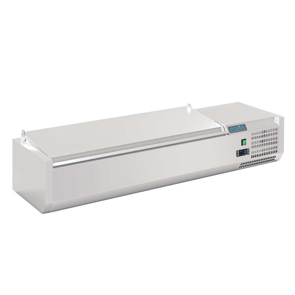 Polar g-serie aanrechtvoorbereidingskoelkast met deksel 5x 1/4gn