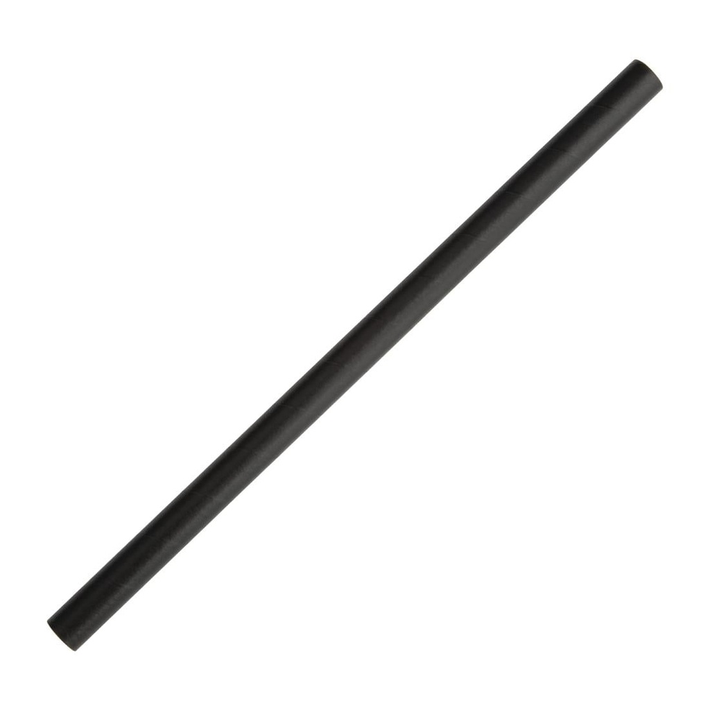 Fiesta composteerbare papieren smoothie rietjes zwart 210mm (250 stuks)