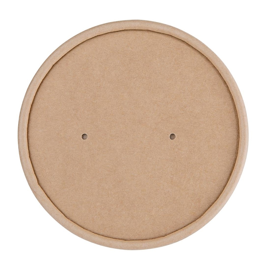 Fiesta Compostable papieren deksel voor 98(Ø)mm soepbekers (500 stuks)