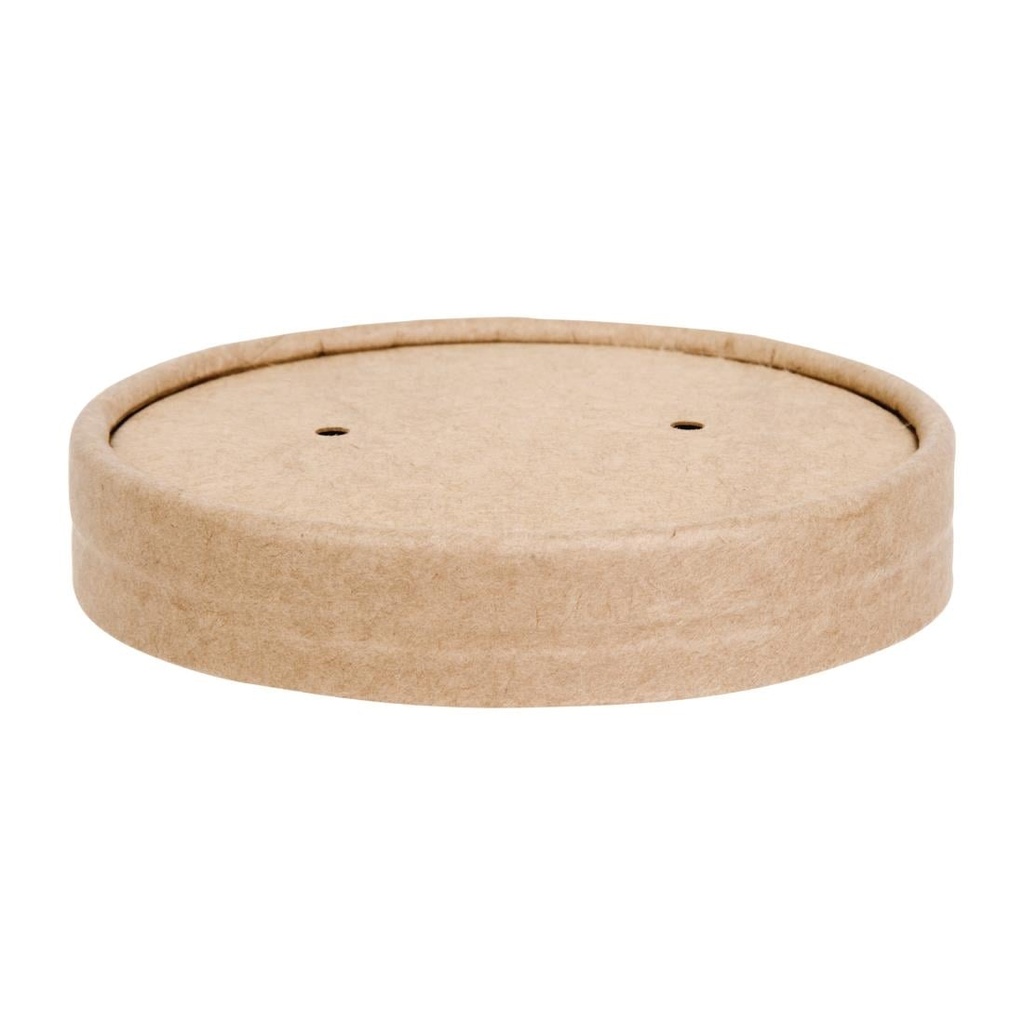 Fiesta Compostable papieren deksel voor soepbekers FB166, FB168 (500 stuks)