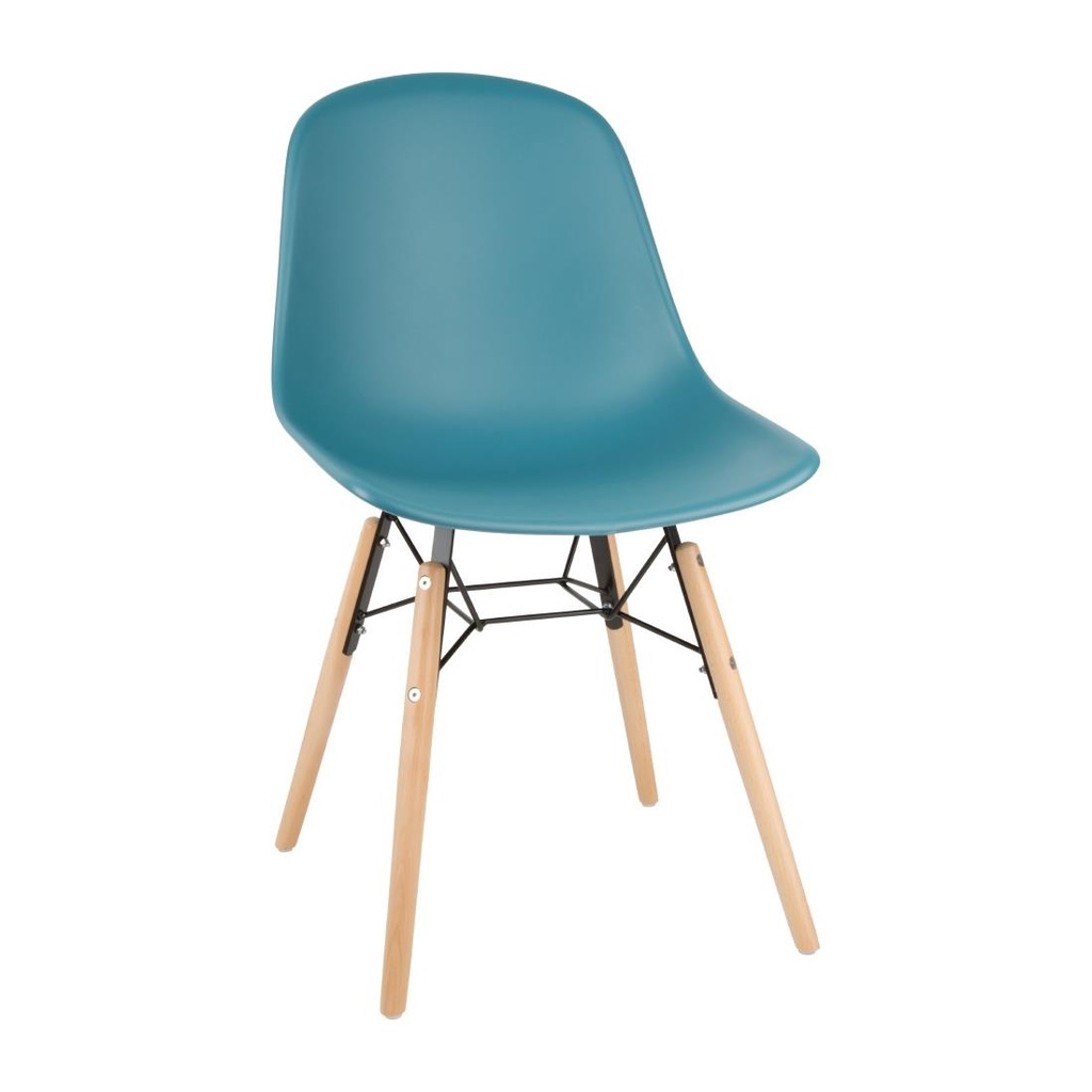 Bolero Arlo stoelen groenblauw (2 stuks)