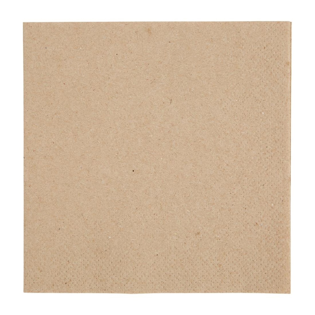 Fiesta recyclebare gerecyclede cocktailservetten 24x24cm 2laags 1/4 vouw kraft (4000 stuks)