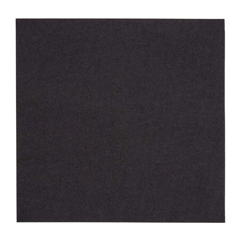 Fiesta Recyclable lunchservetten 1/4 vouw zwart 330mm (2000 stuks)