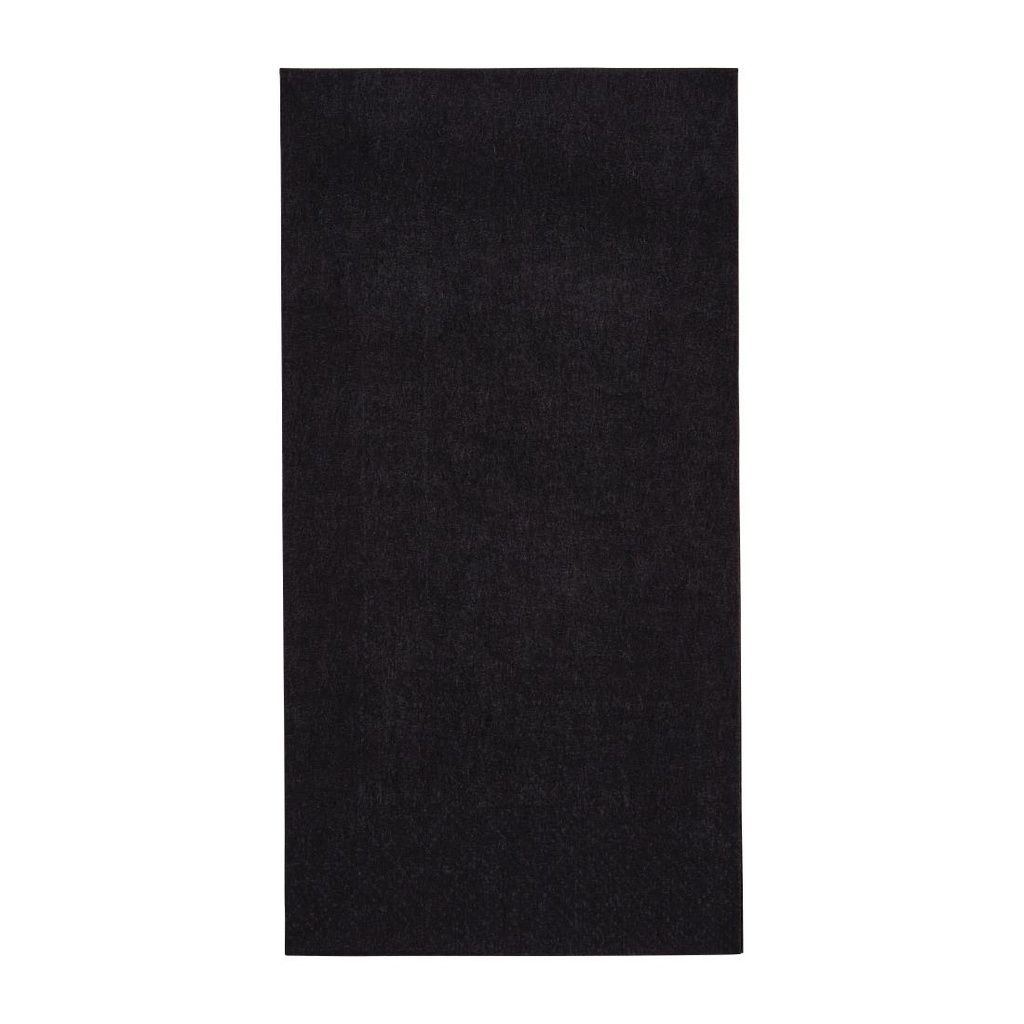 Fiesta Recyclable 3-laags dinerservetten 1/8 vouw zwart 400mm (1000 stuks)