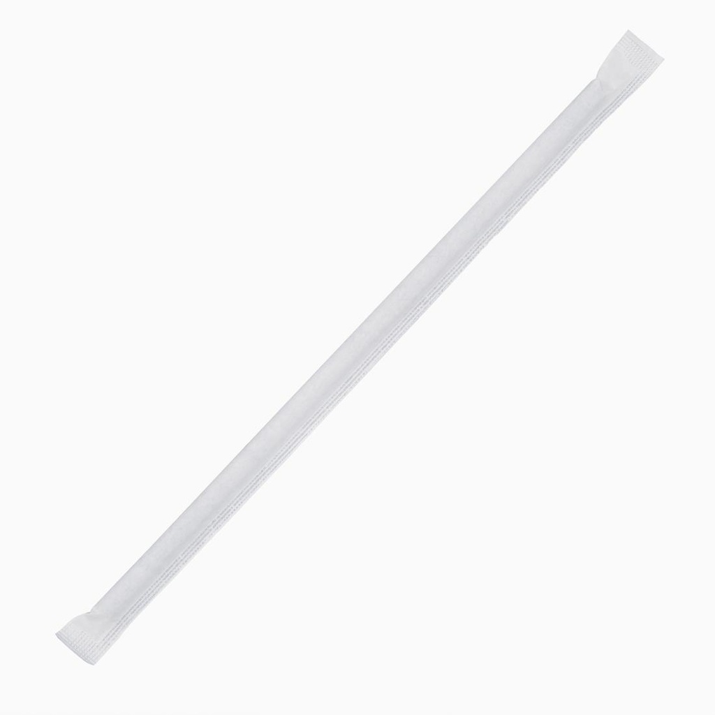 Fiesta Compostable composteerbare papieren rietjes 210mm zwart  Individueel verpakt (250 stuks)