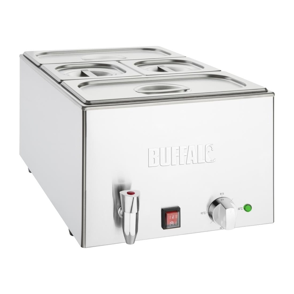 Buffalo bain marie met tapkraan en bakken