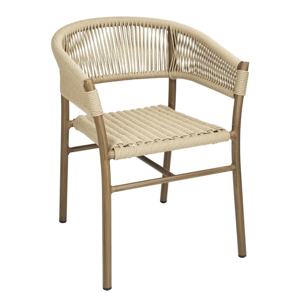 Bolero Florence Natuurlijk Touw Twist Rieten Stoelen (2 stuks)