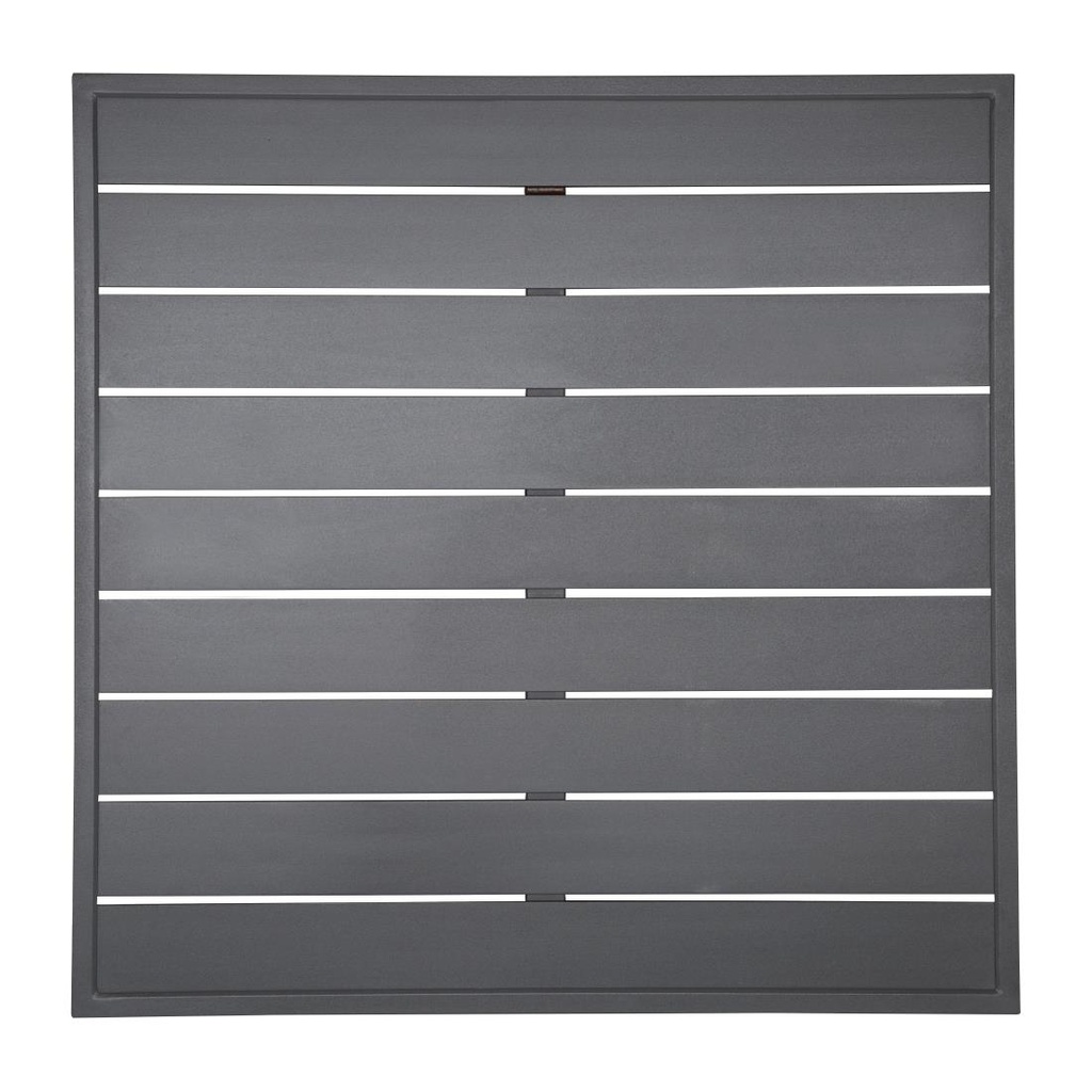 Bolero vierkant aluminium tafelblad donkergrijs 70cm