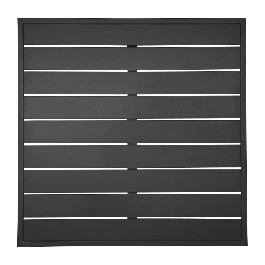 Bolero aluminium tafelblad vierkant zwart 700mm
