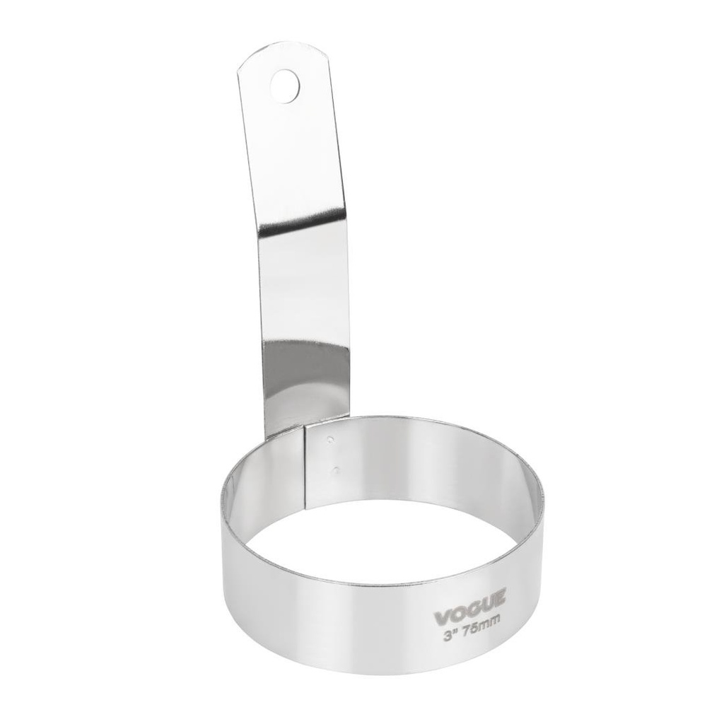 Vogue eierbakring met lang handvat 7,5cm