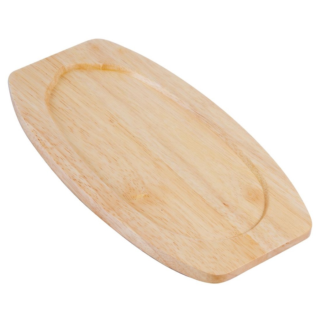 Olympia heveahouten onderzetter 28,5x15cm