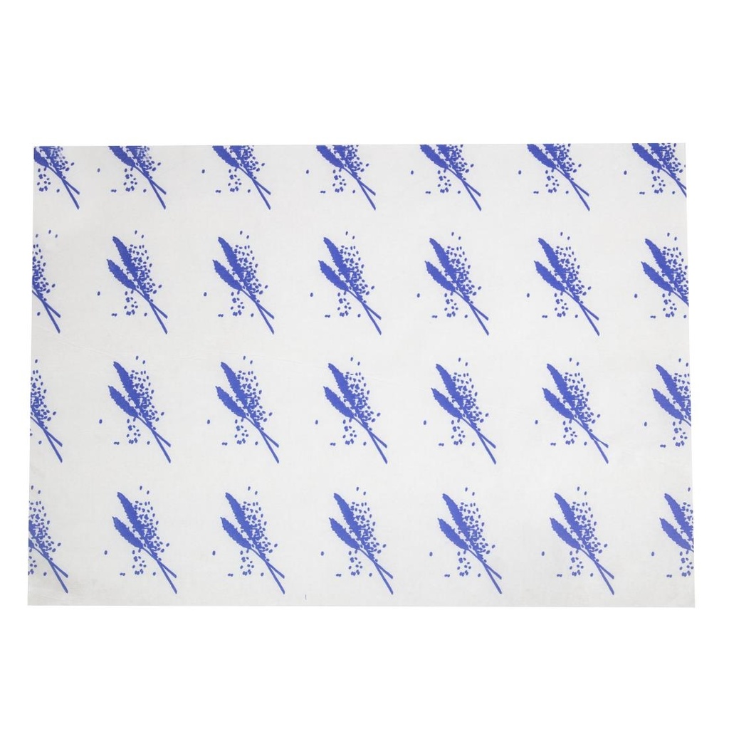 Vetvrij hamburger papier blauw (1000 stuks)