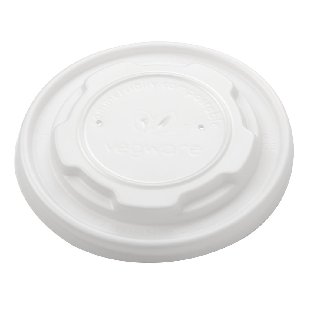 Vegware composteerbare platte deksels voor 23cl bakjes (1000 stuks)