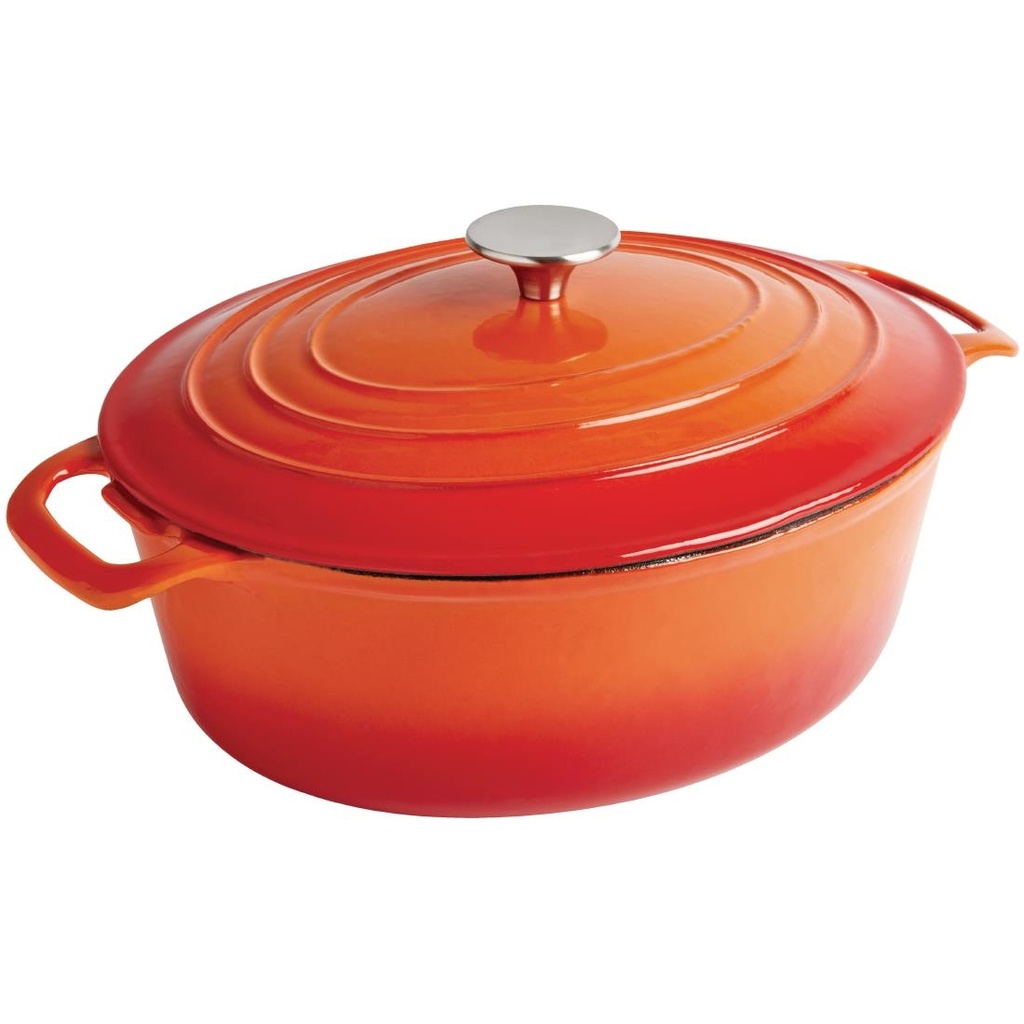 Vogue oranje ovale braadpan 5L