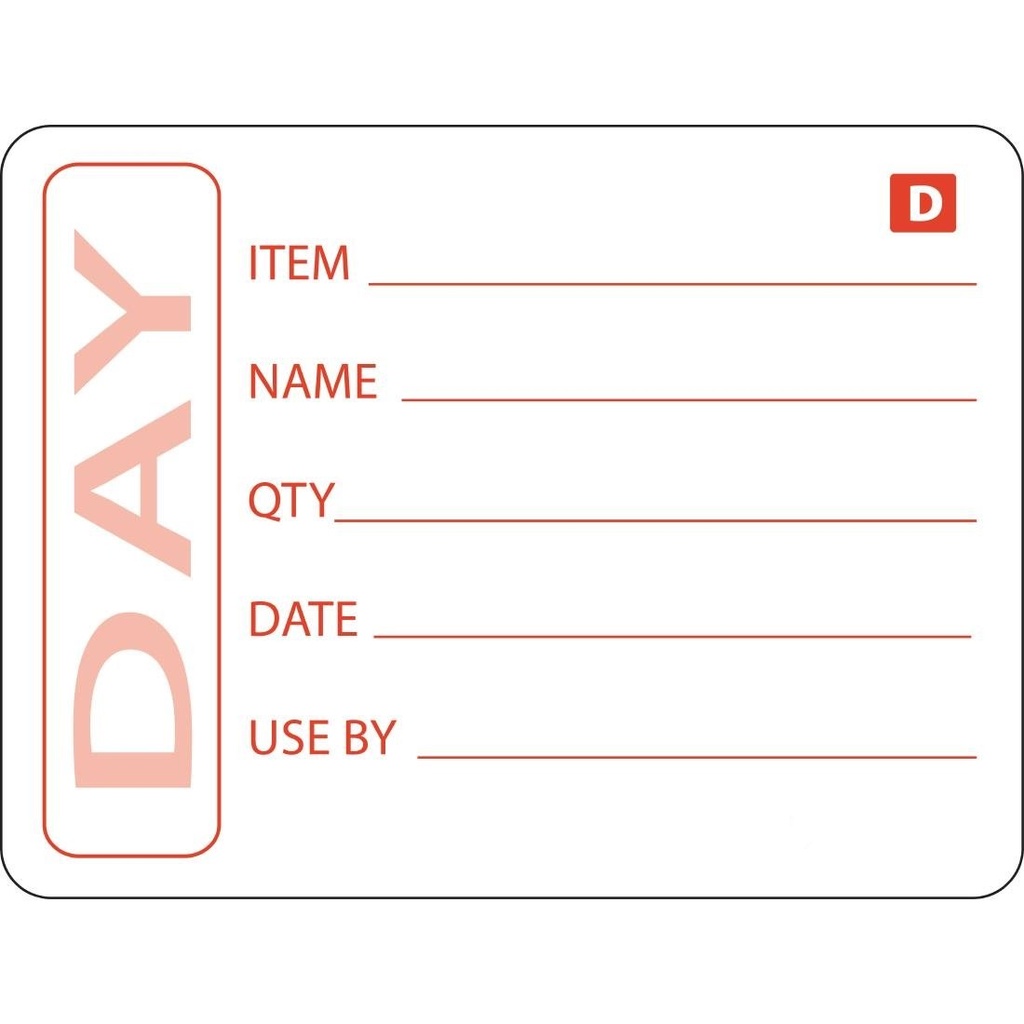 Hygiplas oplosbare voedseletiketten voorbereide gerechten (250 stuks)