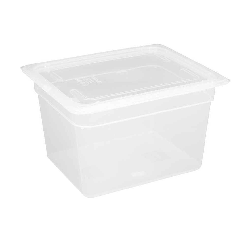 Vogue polypropyleen GN 1/2 bak met deksel 20cm (4 stuks)