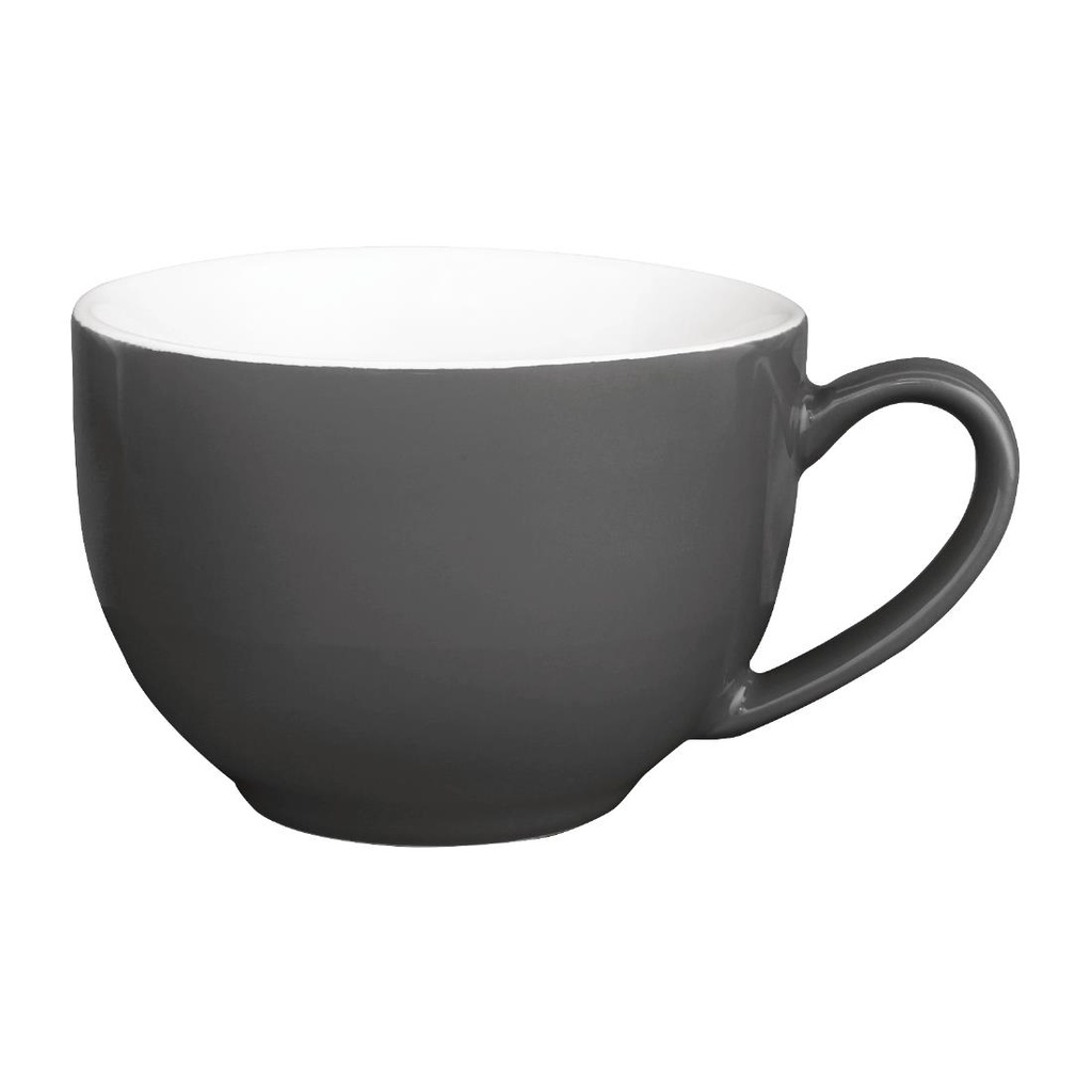 Olympia Café cappuccino koppen donkergrijs 340ml (12 stuks)