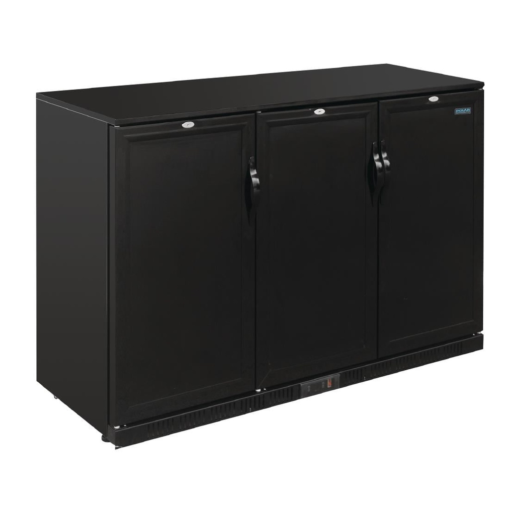 Polar G-Series koelwerkbank 900mm driedubbele dichte deur zwart 330L
