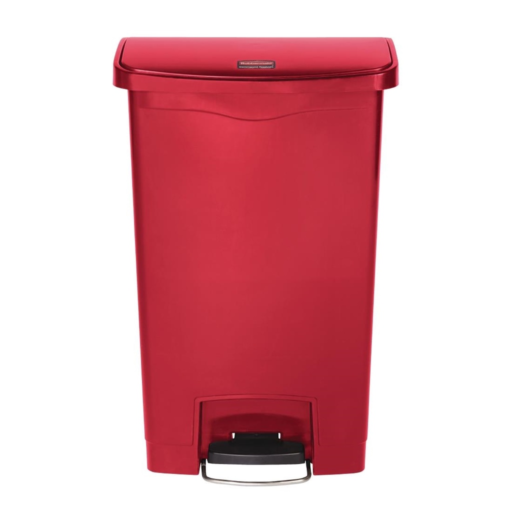 Rubbermaid Slim Jim Front Step pedaalemmer 50Ltr rood