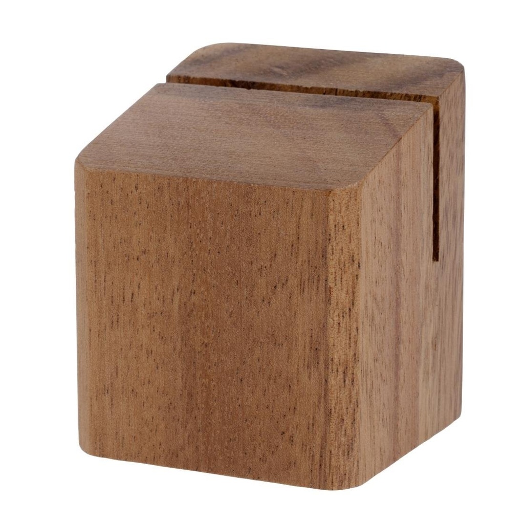 T&G Woodware acaciahouten menuhouder/displaykratverhoger