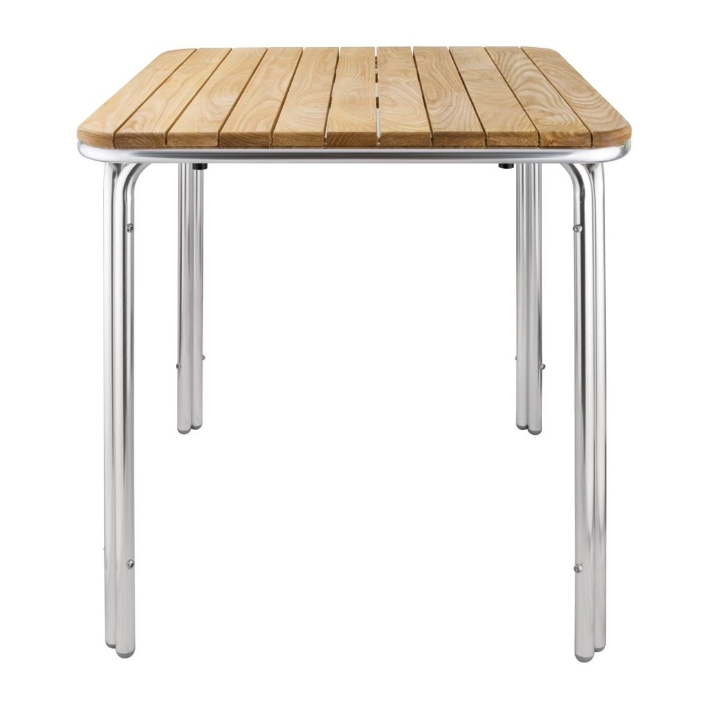 Bolero vierkante essen en aluminium tafel 70cm