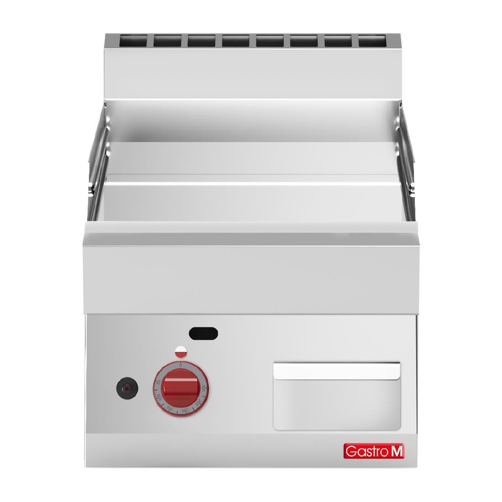 Gastro M 650 gas bakplaat 65/40 FTRG een gepolijste chroomplaat