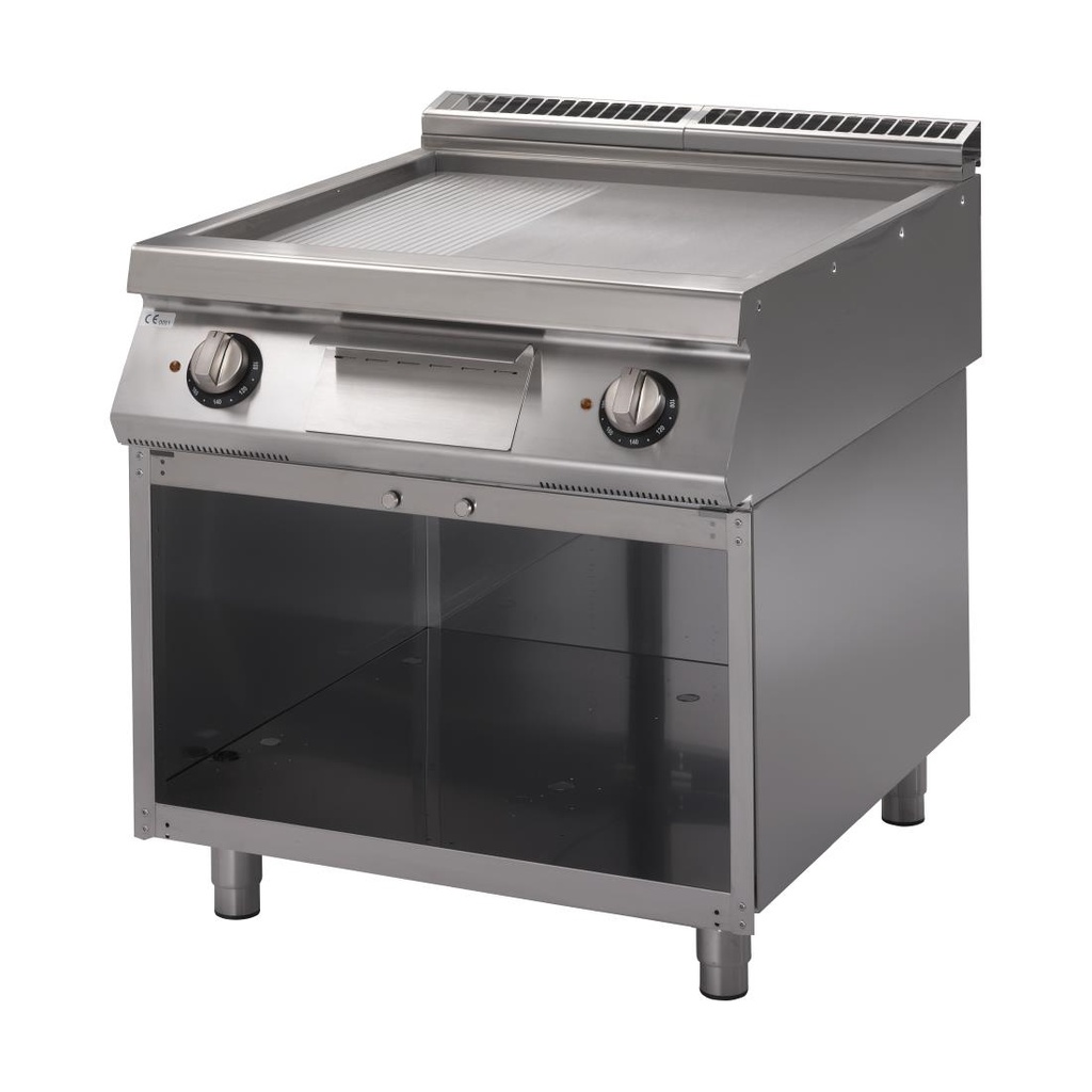 Gastro M 700 plus elektrische bakplaat GM70/80 FTRES-CR 2/3 glad 1/3 geribbeld