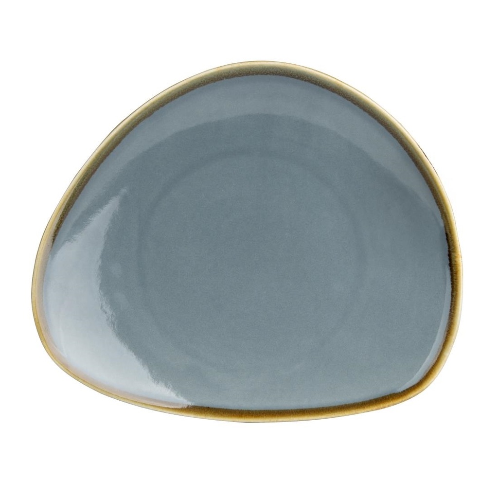 Olympia Kiln Driehoekige Borden Blauw 23cm (6 Stuks)