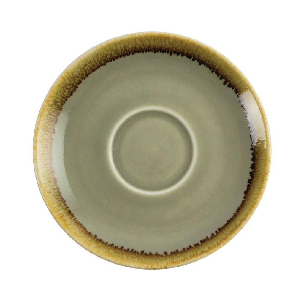Olympia Kiln schotels voor cappuccino kopjes mosgroen 140mm (6 stuks)