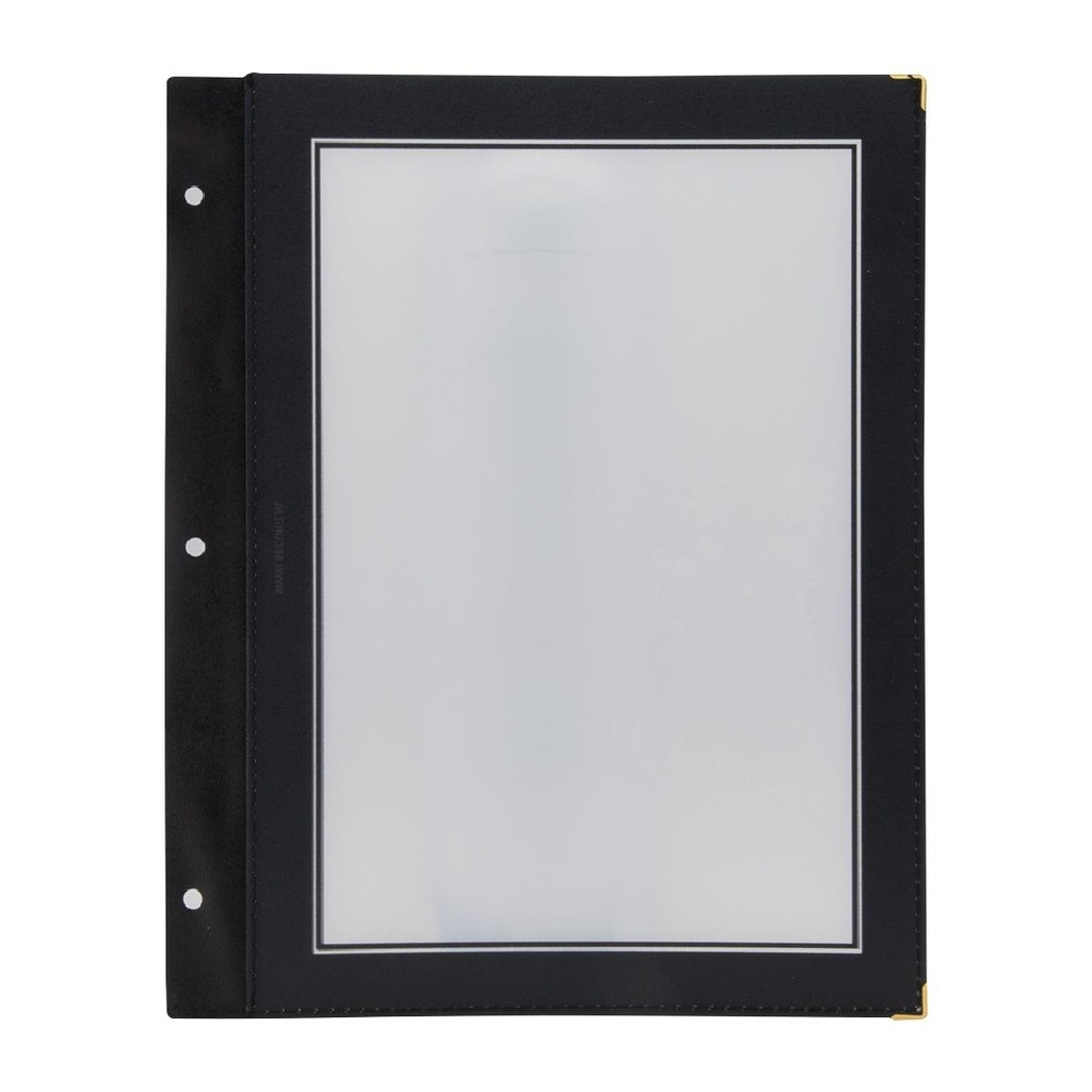 Securit A4 set extra insteekhoezen zwart (5 stuks)