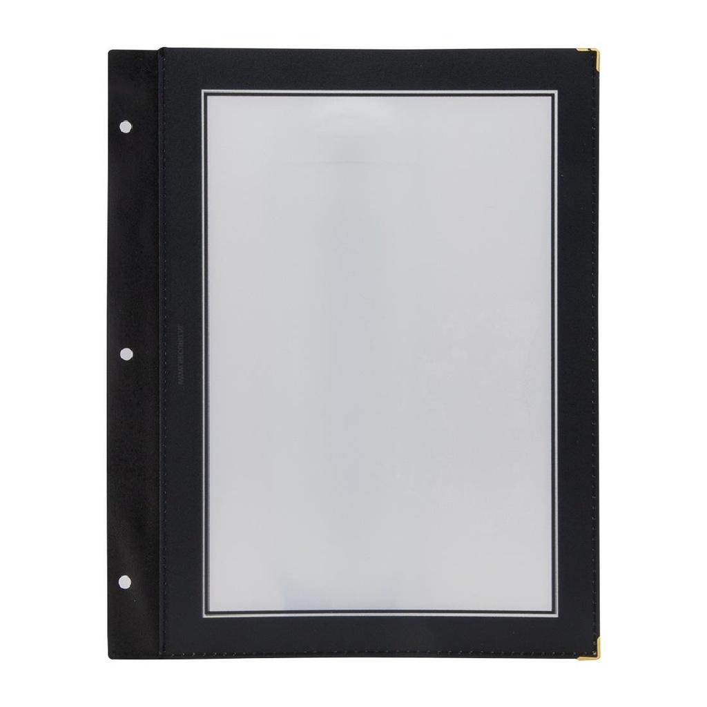 Securit A4 set extra insteekhoezen zwart (5 stuks)