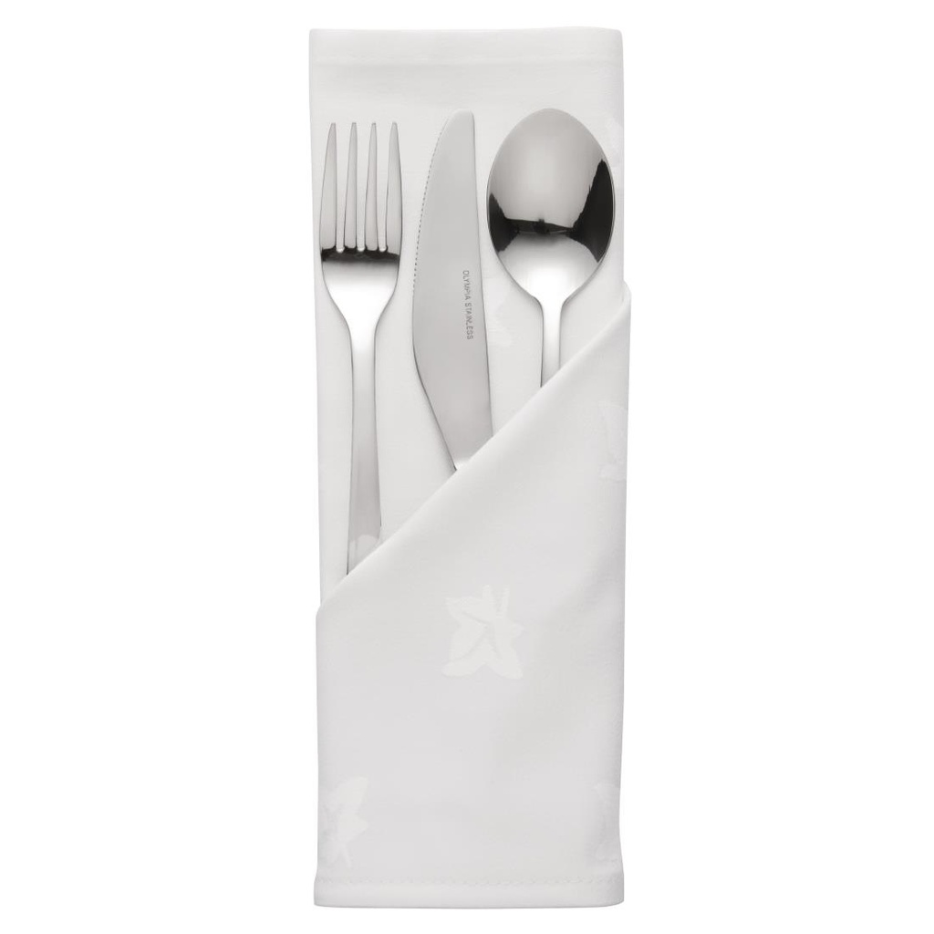 Mitre Luxury Luxor servet wit 55x55cm (10 stuks)