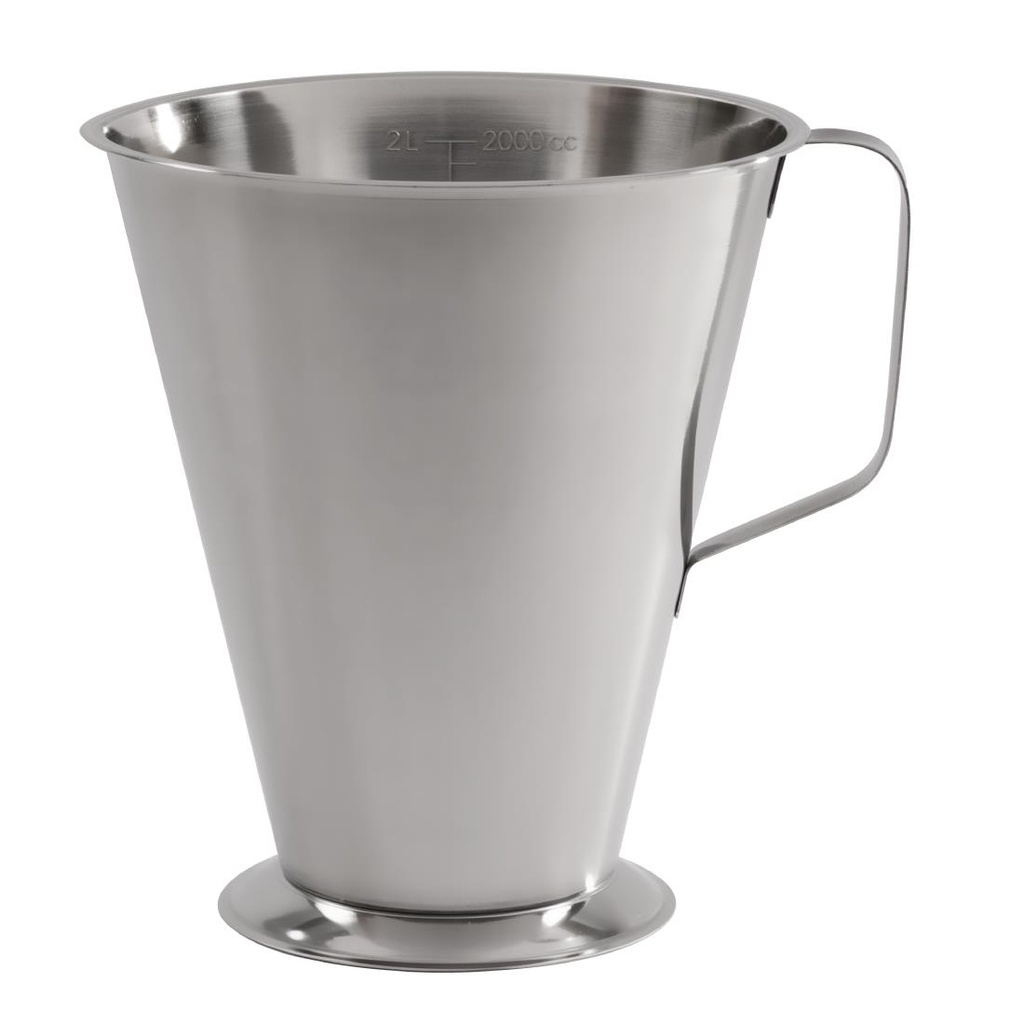 RVS maatbeker 2Ltr