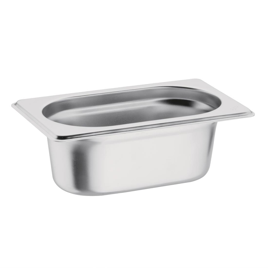 Vogue roestvrijstalen 1/9 gastronorm bak 65mm
