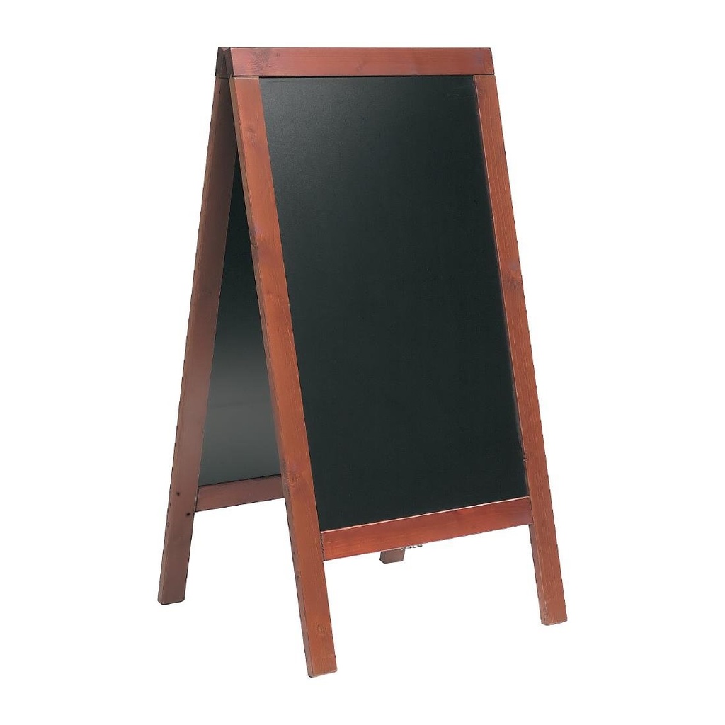Securit Duplo stoepbord mahonie 135x70cm
