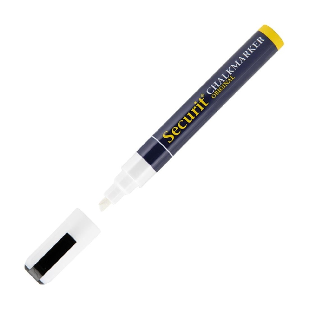Securit 6mm vloeibaar krijtstift wit