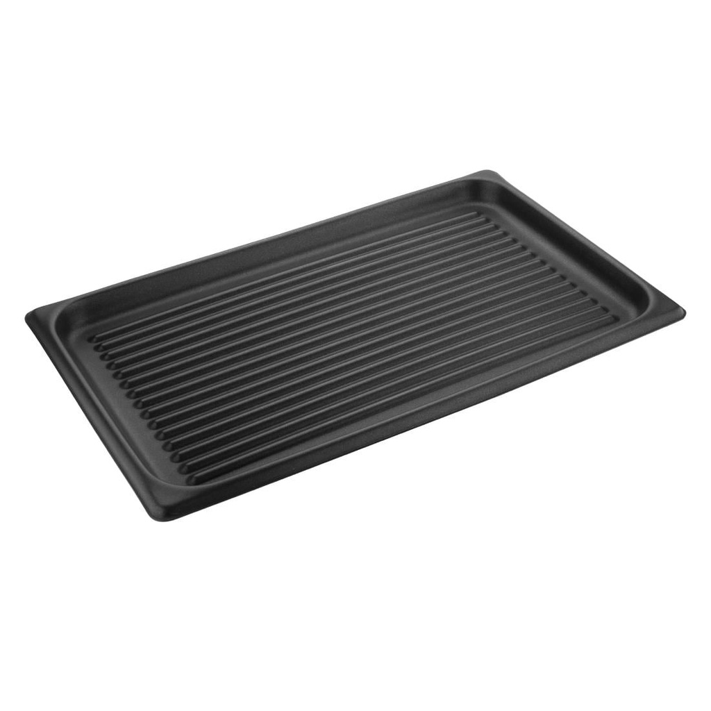 Vogue Geribbelde bakplaat met anti-aanbaklaag 530x325mm