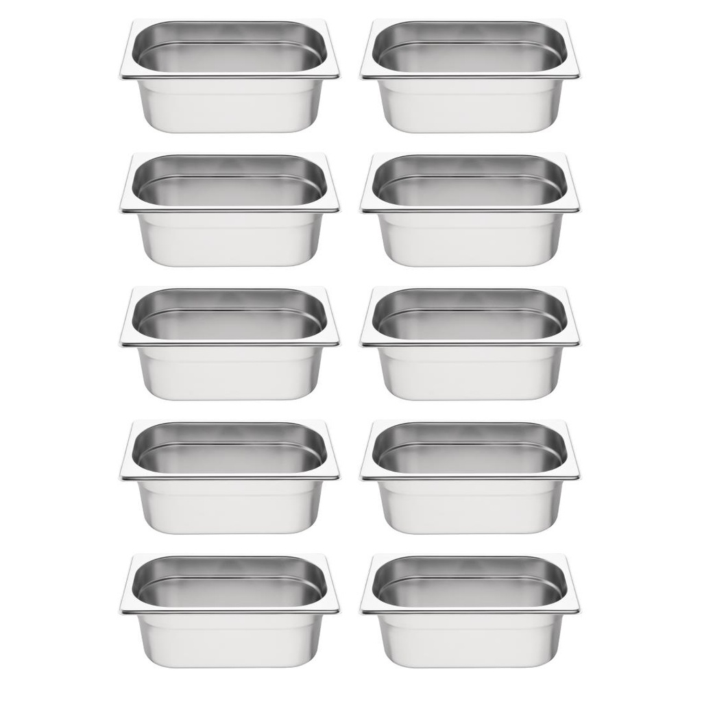 Vogue GN bakken set 10x GN 1/4 (10 stuks)