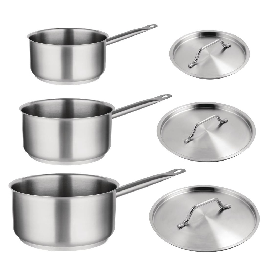 Vogue 3-delige RVS steelpannen set