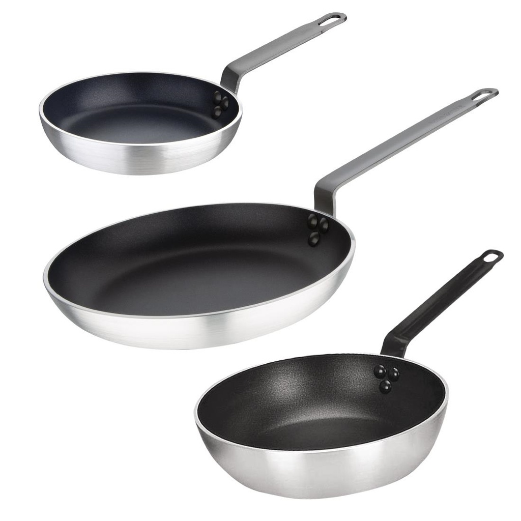 Vogue Cook Like A Pro 3-Delige Koekenpannen- En Sauteerpannenset Met Antiaanbaklaag