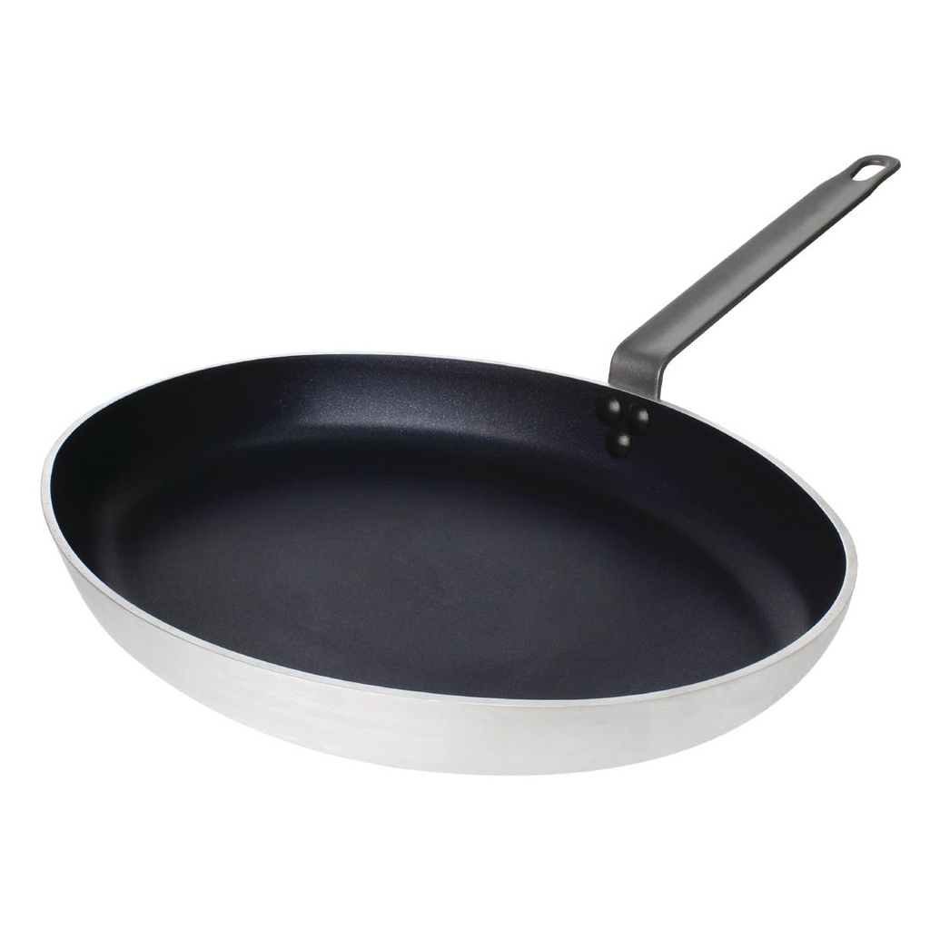 Vogue aluminium anti-aanbak teflon platinum plus ovale koekenpan 40cm