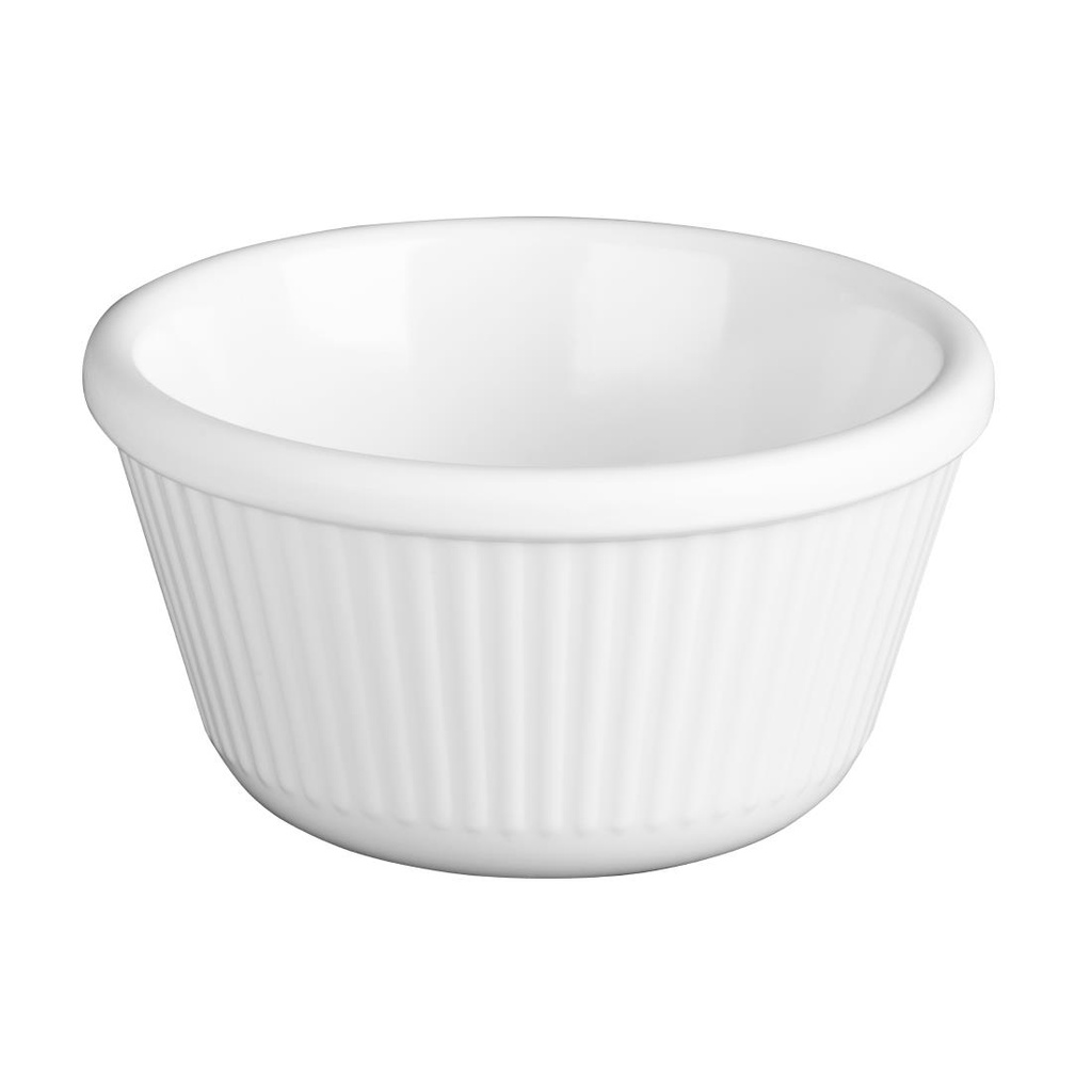 Olympia Kristallon melamine ramekins geribbeld wit 11,4cl (12 stuks)