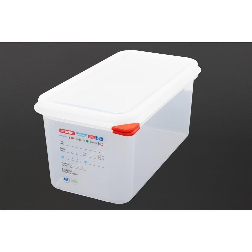 Araven polypropeen 1/3 gastronorm voedselbak 6L (4 stuks)