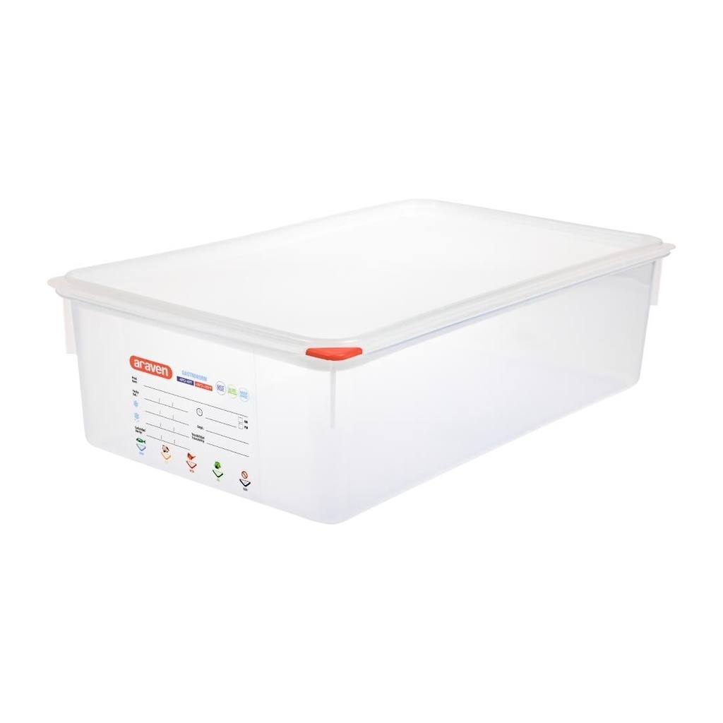 Araven Polypropyleen 1/1 Gastronorm voedselbak 21 L (4 stuks)